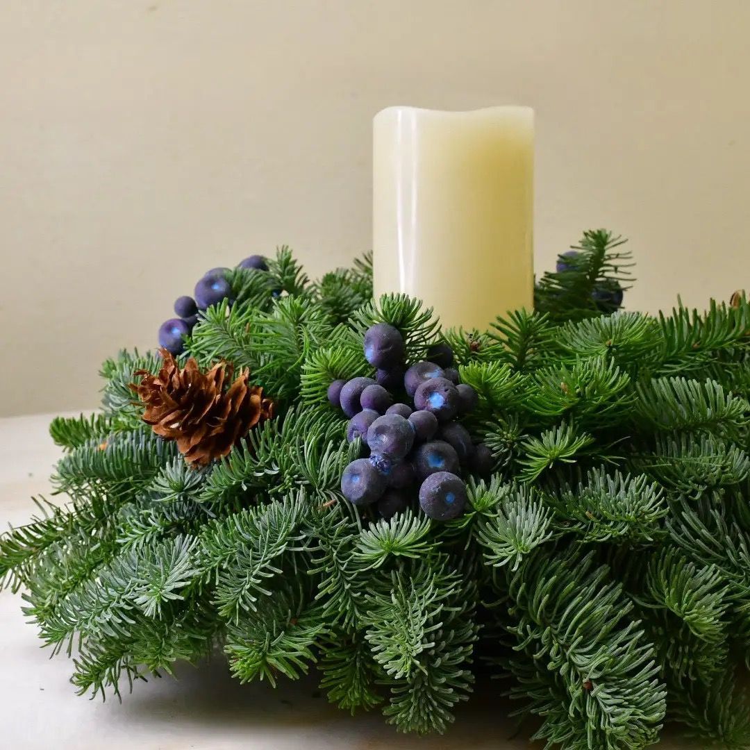 Blueberry Frost Centerpiece