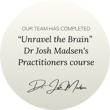 Certificate-style graphic with text: “Our team has completed Unravel the Brain” and Dr Josh Madsen’s signature