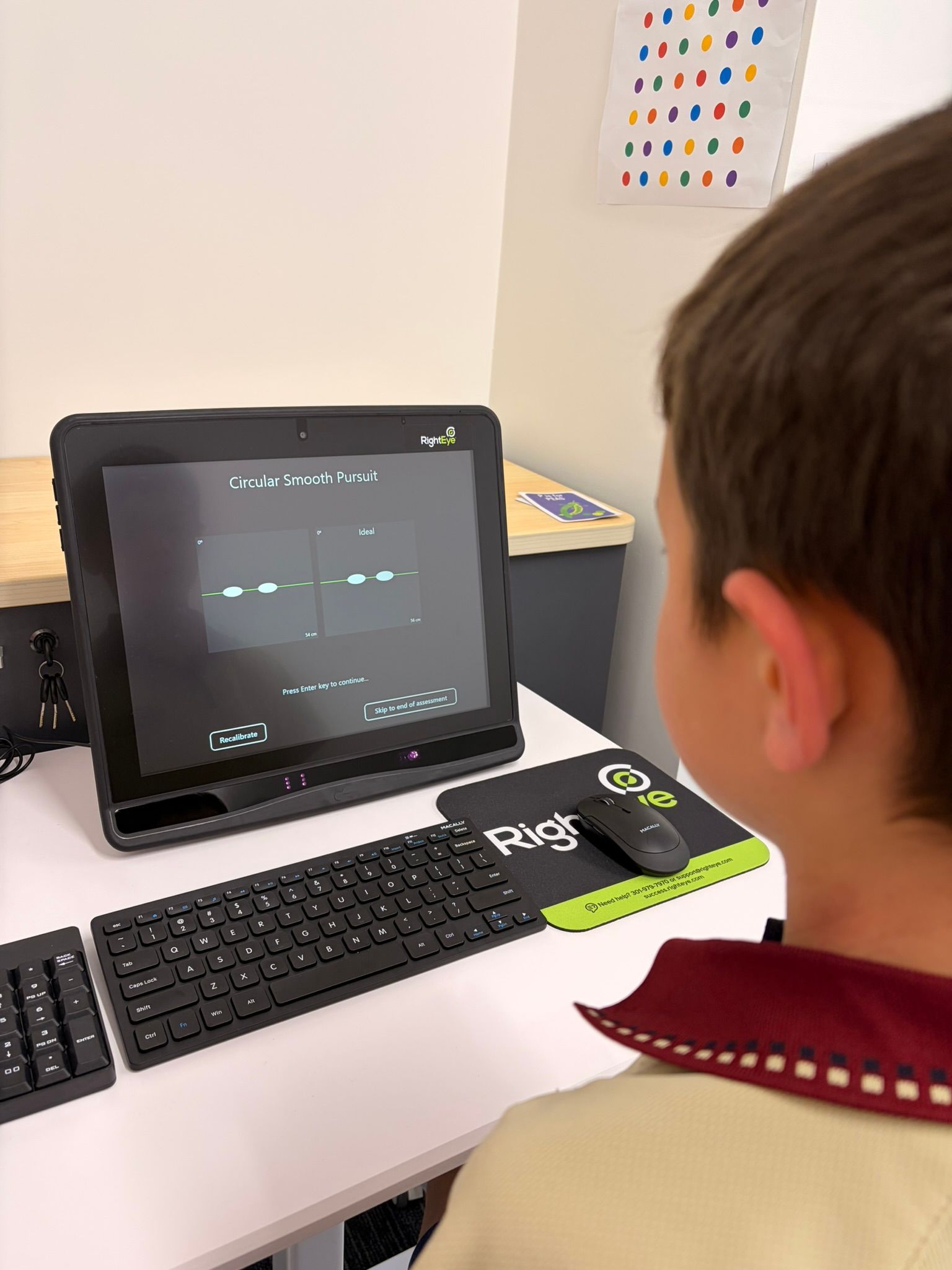 Horizontal saccades trace from a RightEye Dynamic Vision Assessment at BodyLink Silverdale