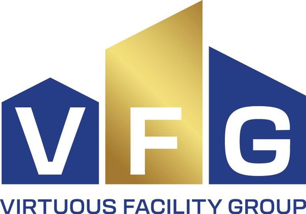 VFG logo with blue and gold stylized letters above “Virtuous Facility Group” text