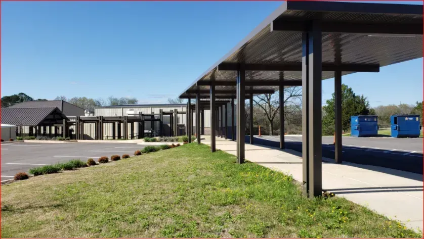 Building with Covered Walkway — Decatur, AL — Evans Awnings