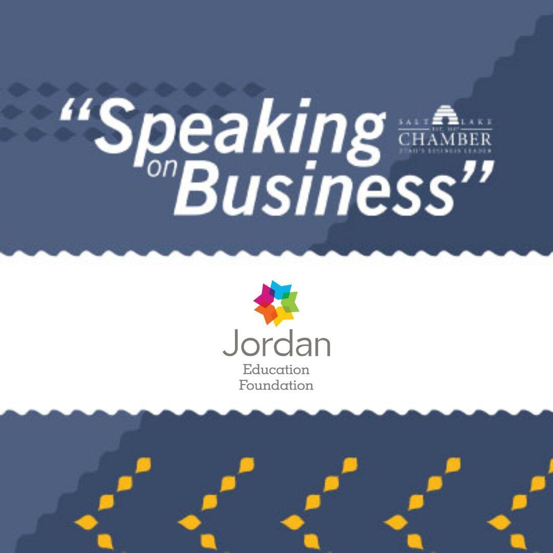 Podcast logo. Text