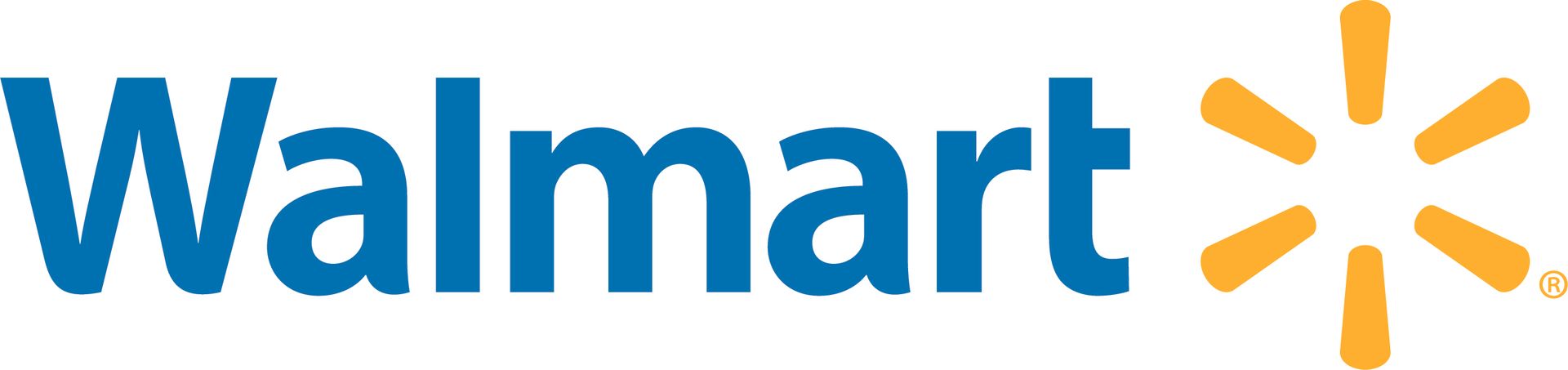 Walmart logo: blue text 