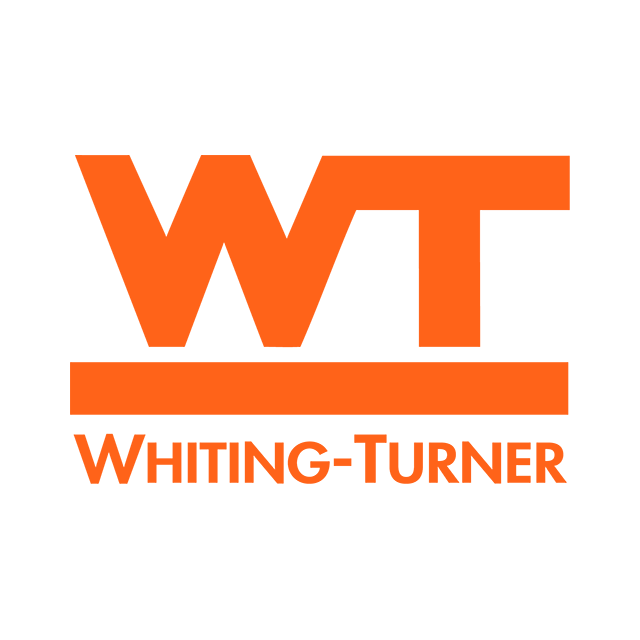 The wt whiting turner logo is orange on a white background
