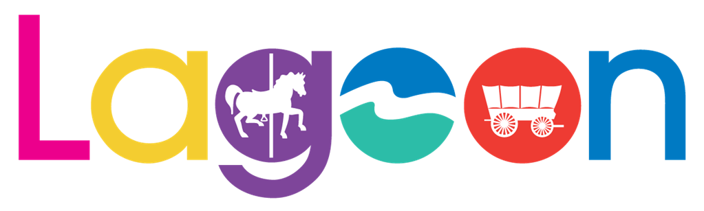 A colorful logo for a company called lagoon