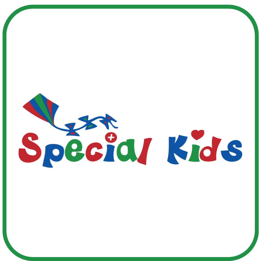 A logo for special kids with a kite on it