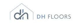 The dh floors logo is a house with a roof.