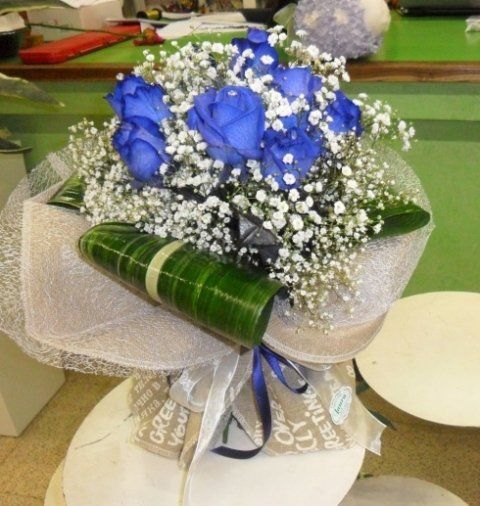 Mazzo di rose blu