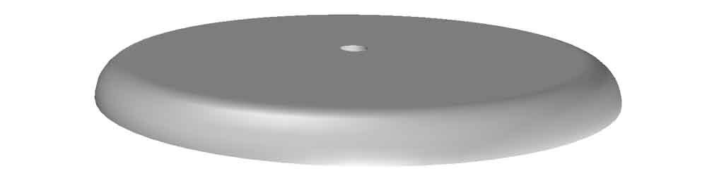 pareti componibili accessori base tonda grande  in metallo