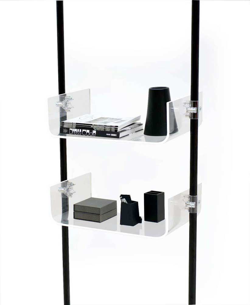 modular transparent shelves