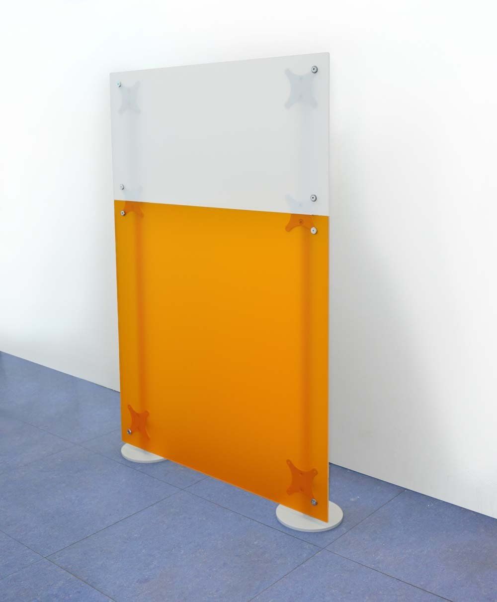 mobile partition panel white and orange