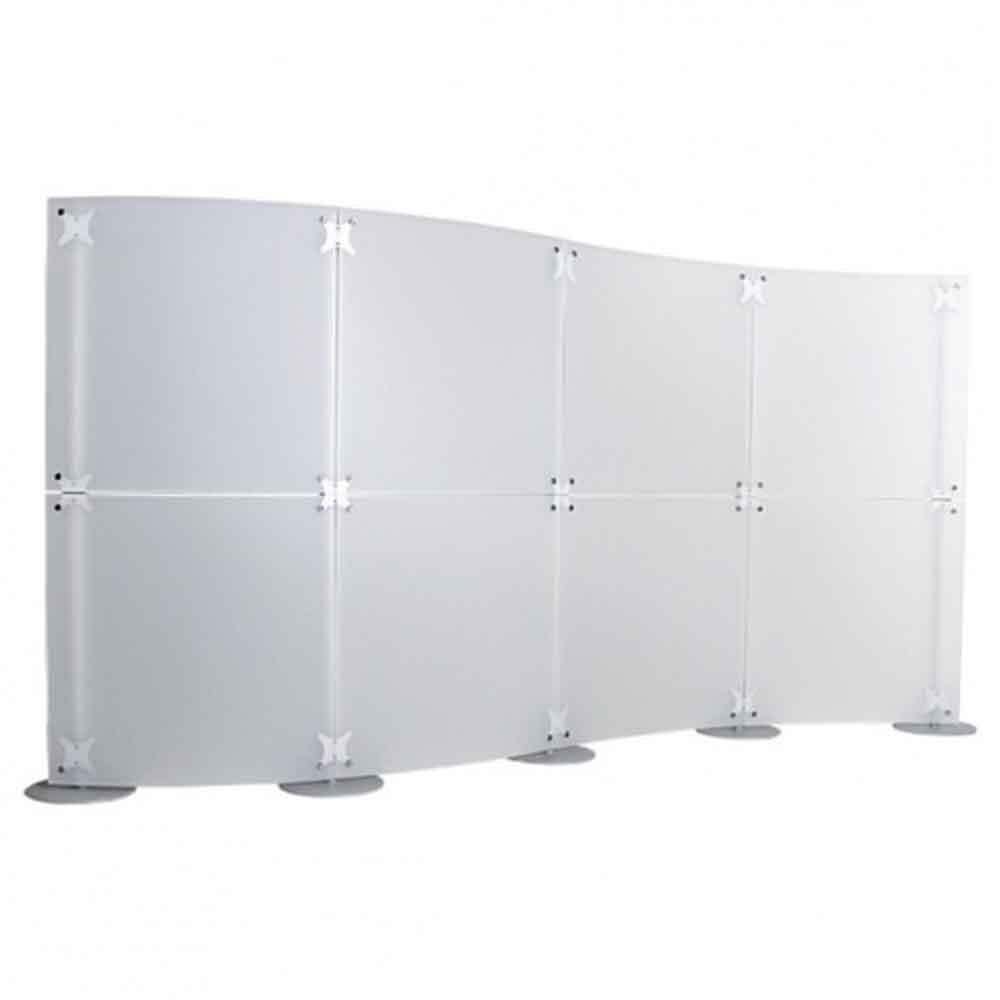 parois mobiles modulaires courbes blanches