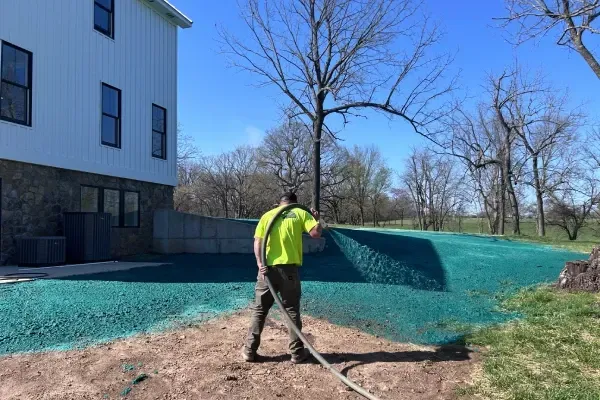 Sustainable lawn creation with hydroseeding in Springfield, Missouri