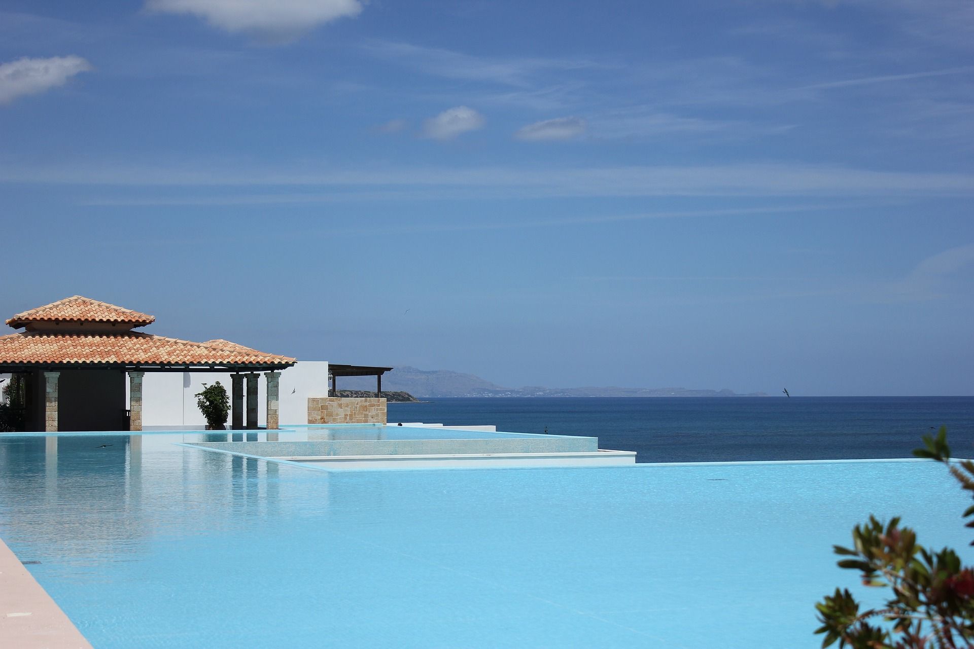 outdoor pool with showers