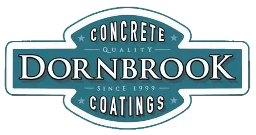 A logo for concrete quality dornbrook coatings
