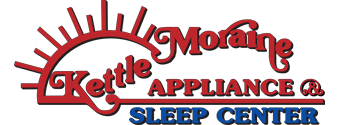 A red and blue logo for kettle appliance sleep center