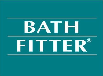 The bath fitter logo is on a blue background.