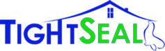 A blue and green logo for a company called tight seal