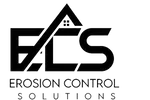A black and white logo for erosion control solutions.
