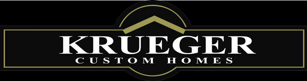 Krueger custom homes logo on a black background