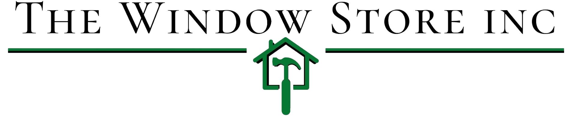 A logo for the window store inc. with a house and an arrow pointing up.