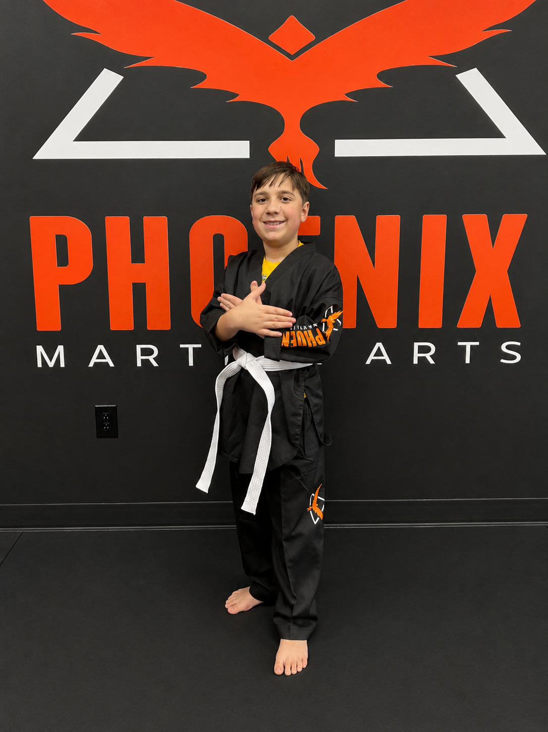 Stanley as a beginner student at Phoenix Martial Arts
