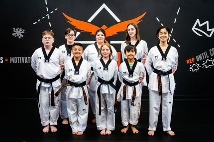 Martial arts students training together at Tennessee Taekwondo