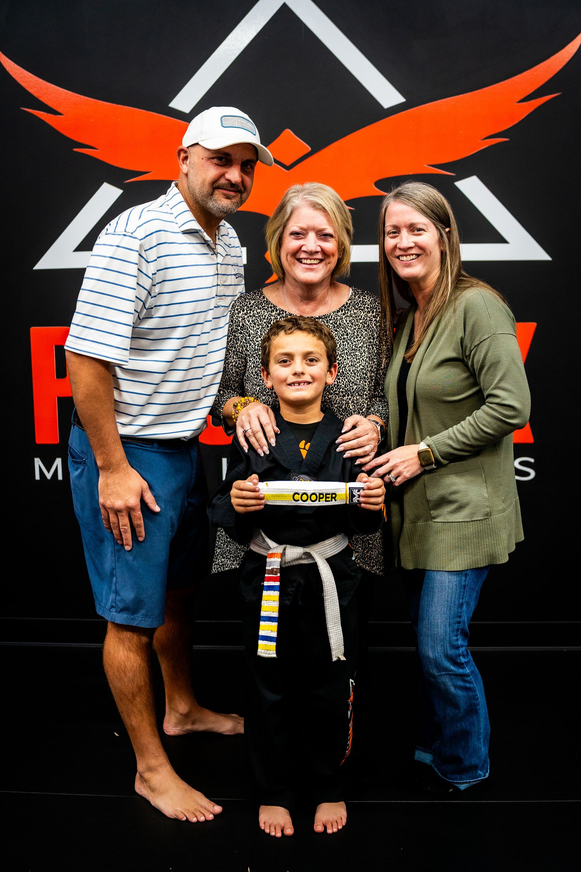 Master Nick Cotellese meeting with a new family at Phoenix Martial Arts in Murfreesboro