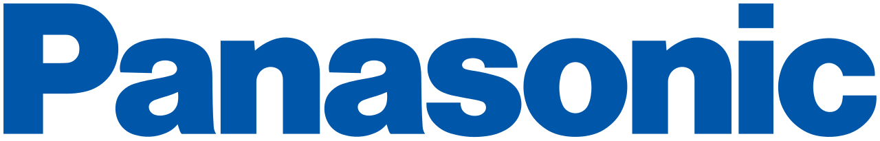 Blue Panasonic logo on a white background