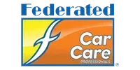 Federated Car Care logo with blue and orange text and a stylized car icon