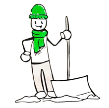 Winterdienst Strichmännchen