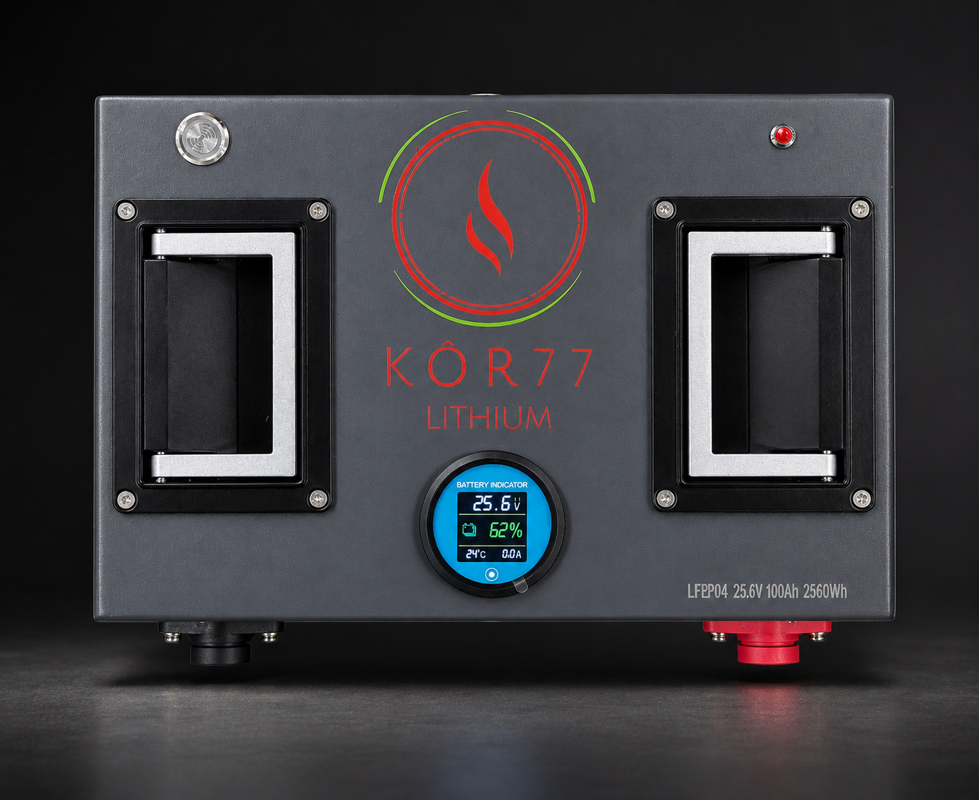 KoR77 patent-pending heated 24v lithium battery for cold-storage pallet shuttle and pallet mole systems