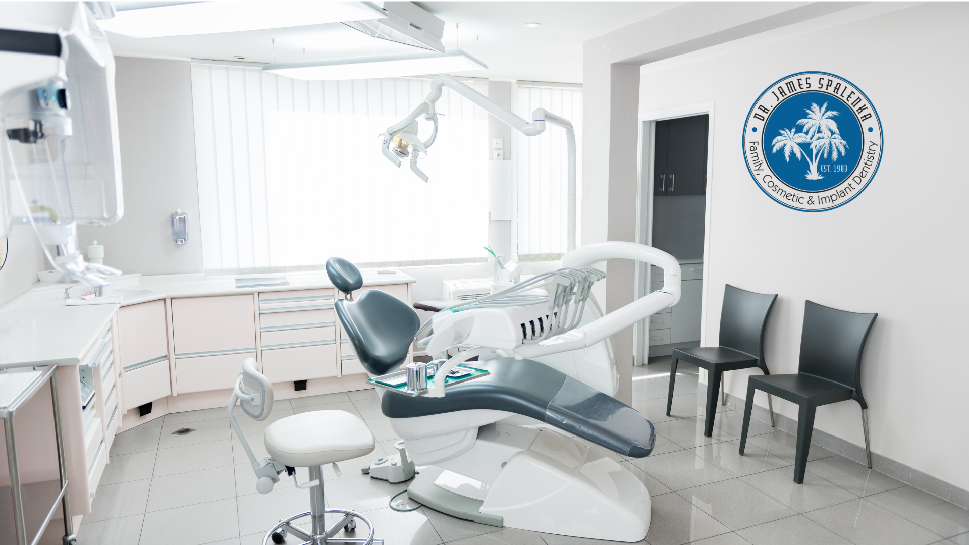 A woman is getting her teeth examined by a dentist.