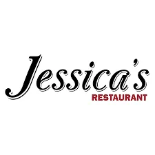 Jessica's Restaurant logo in black script with red subtitle on a white background