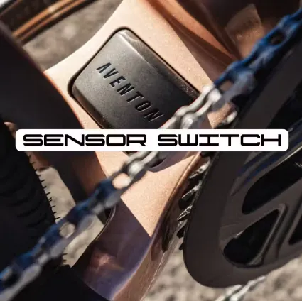 Close-up of a watch bezel with Aventurine and a bold “SENSOR SWITCH” label overlay.