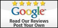 A google logo that says `` read our reviews post your own ''.