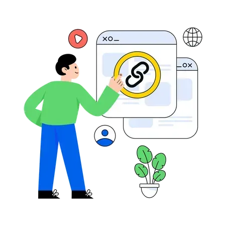 A man is pointing at a link on a screen.