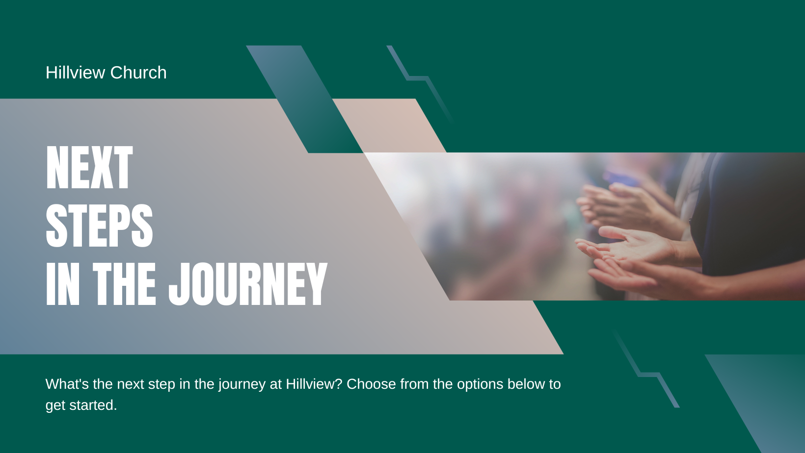 A poster that says `` next steps in the journey ''
