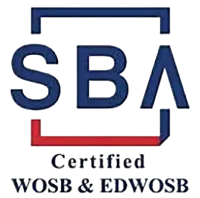 A certified wbenc women 's business enterprise logo on a white background.