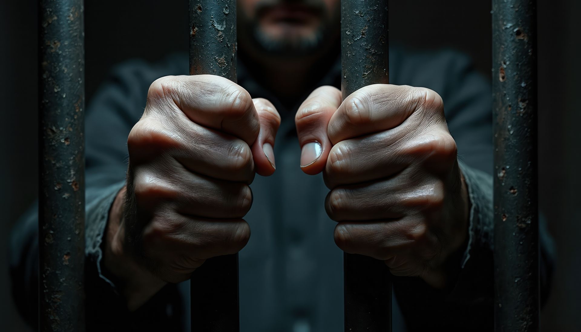 Hands gripping prison bars, illustrating the need for jail bail bonds to secure a quick release.