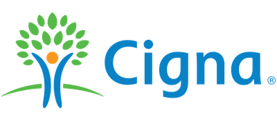 Cigna logo: a tree with a person in its center, and the word