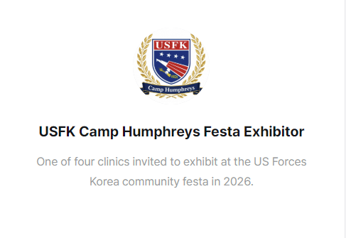 USFK Camp Humphreys Festa exhibitor, one of four invited clinics