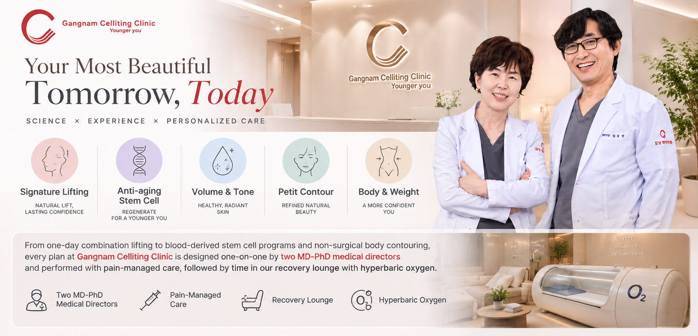 Gangnam Celliting Clinic treatments: your most beautiful tomorrow, today