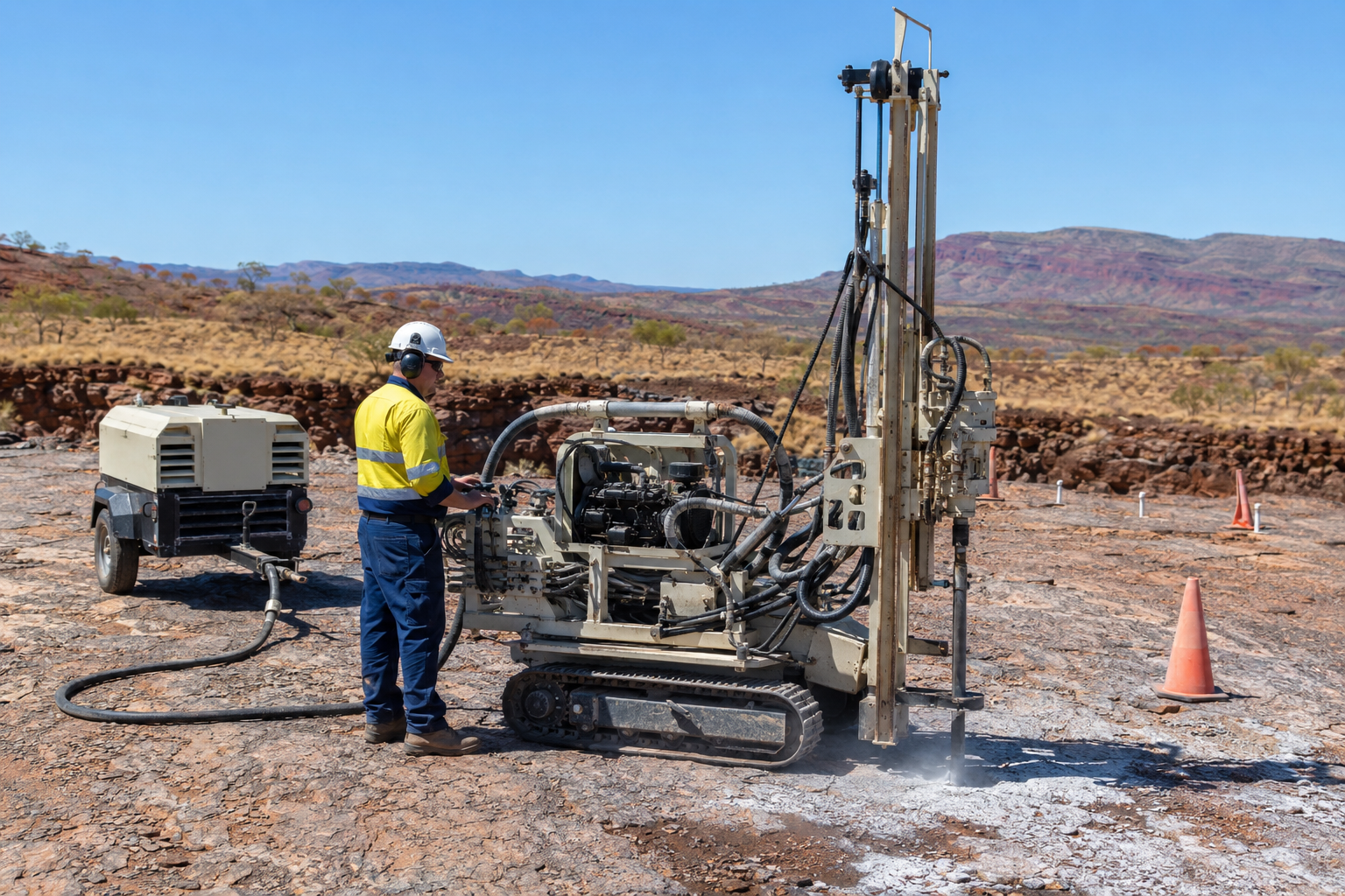 Drill and blast drilling
