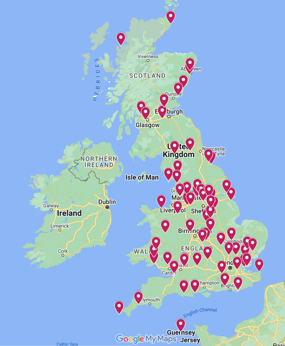 Cabin Scooter Deliveries Map