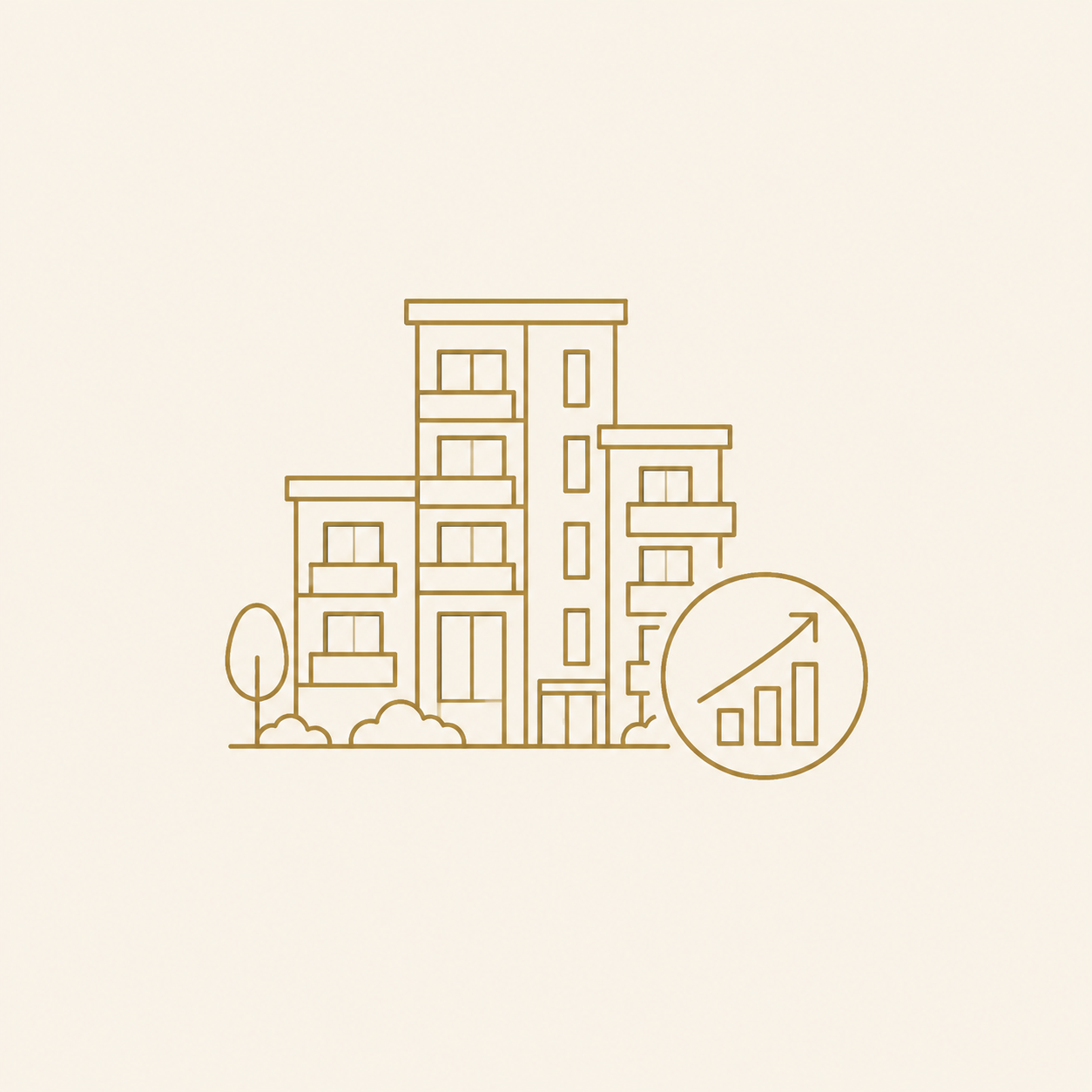 Icon Haus mit Schlüssel und Koffer als Symbol für Ferienwohnung prüfen