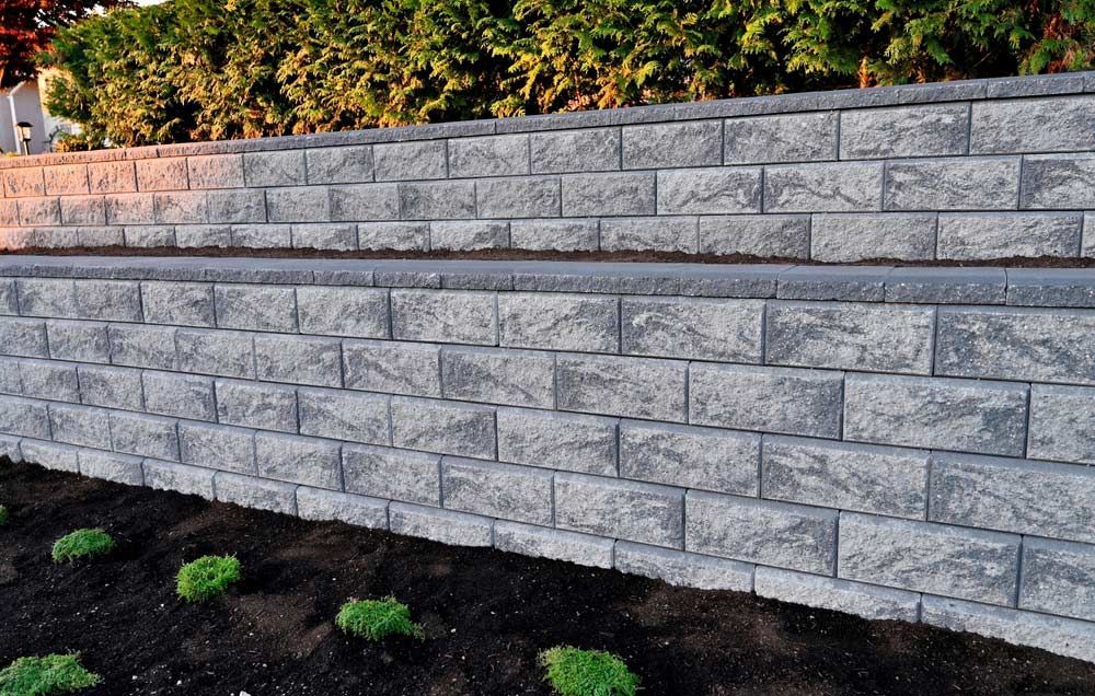 A Brick Wall With A Few Plants Growing On It — AAA Fencing & Supplies in Southport, QLD
