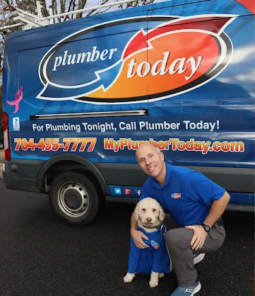 Plumber Today branded plumbing service vehicle