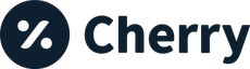 The word cherry is in a black circle on a white background.
