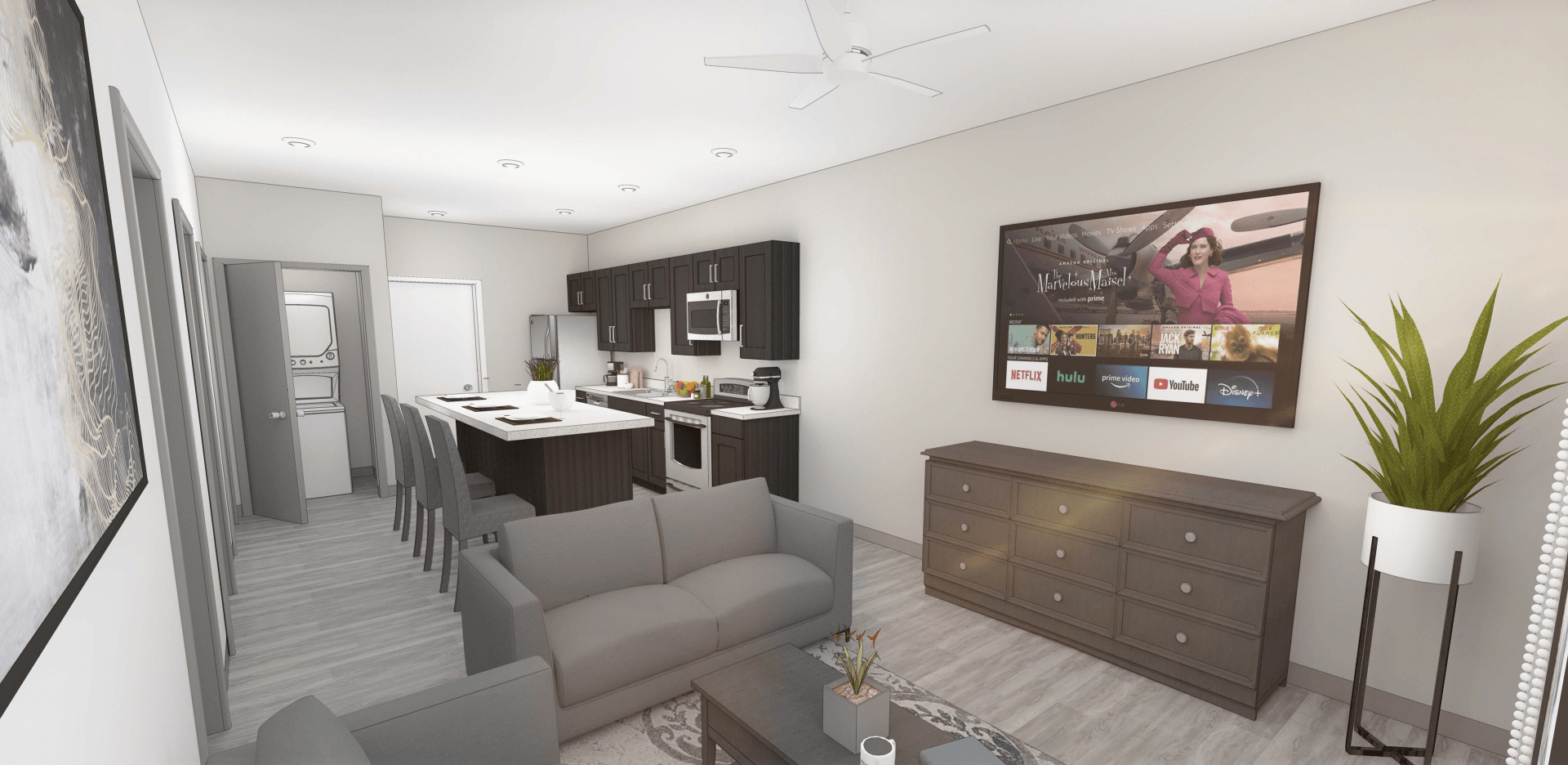 living room rendering